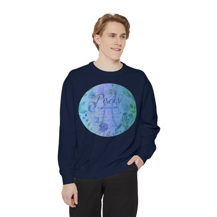 Pisces Unisex Garment-Dyed Sweatshirt