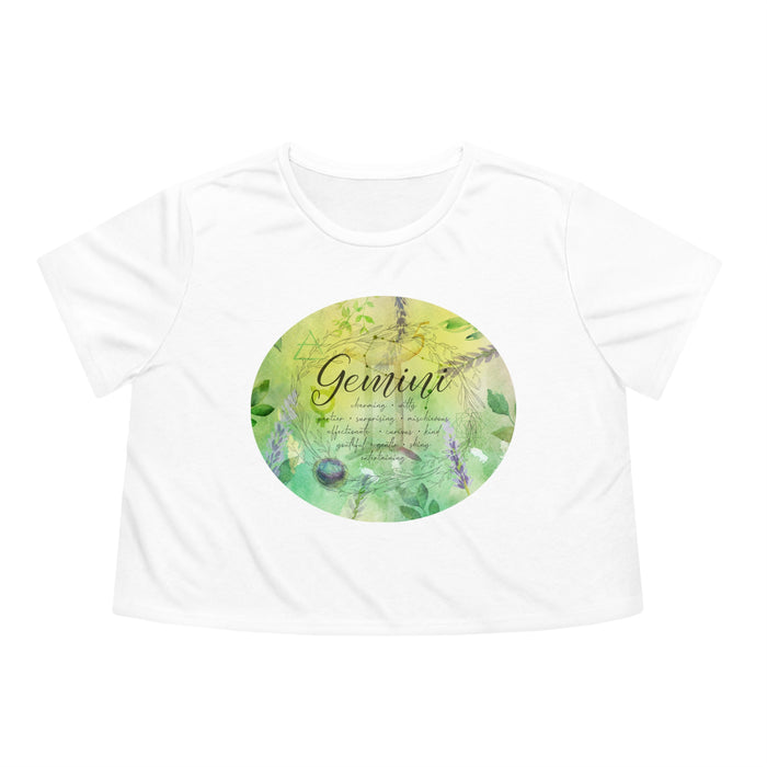Gemini Women's Flowy Cropped Tee