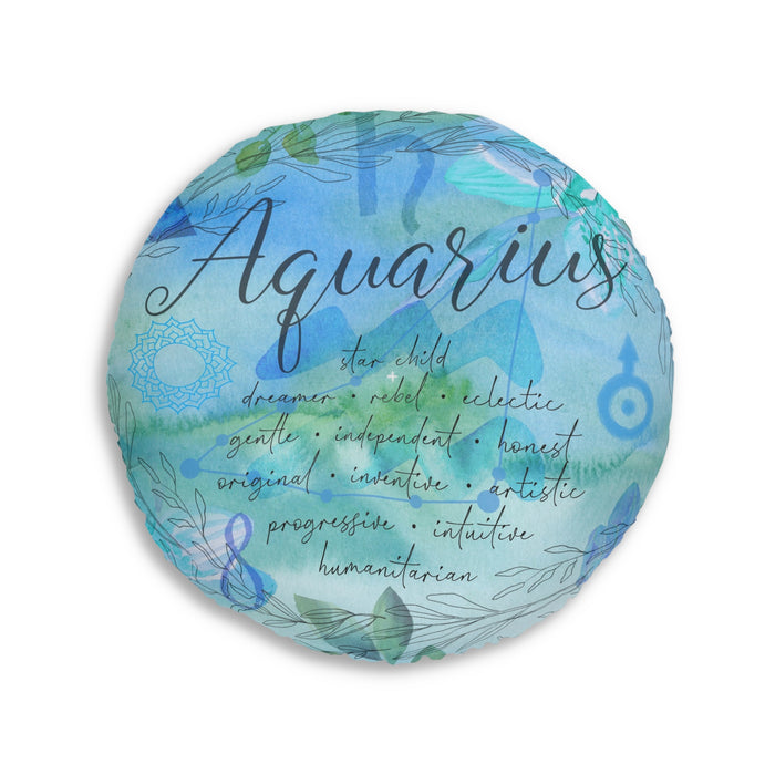 Aquarius Tufted Floor Pillow, Round