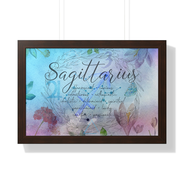 Sagittarius Framed Horizontal Poster