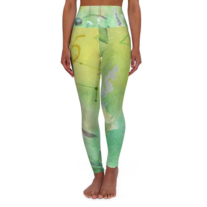 Gemini High Waisted Yoga Leggings (AOP)