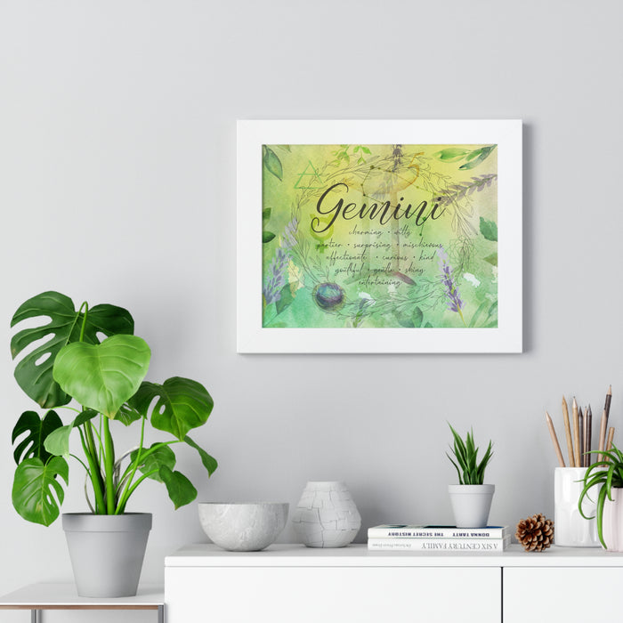 Gemini Framed Horizontal Poster