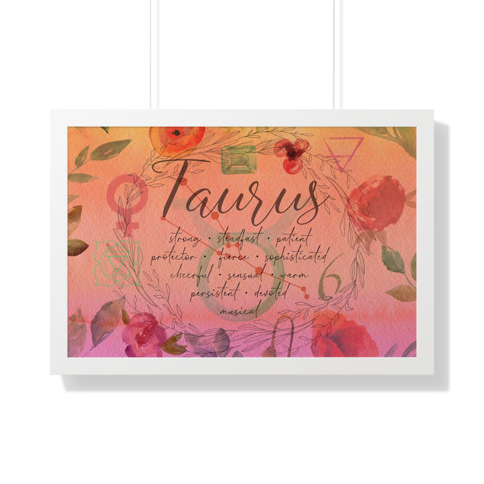 Taurus Framed Horizontal Poster