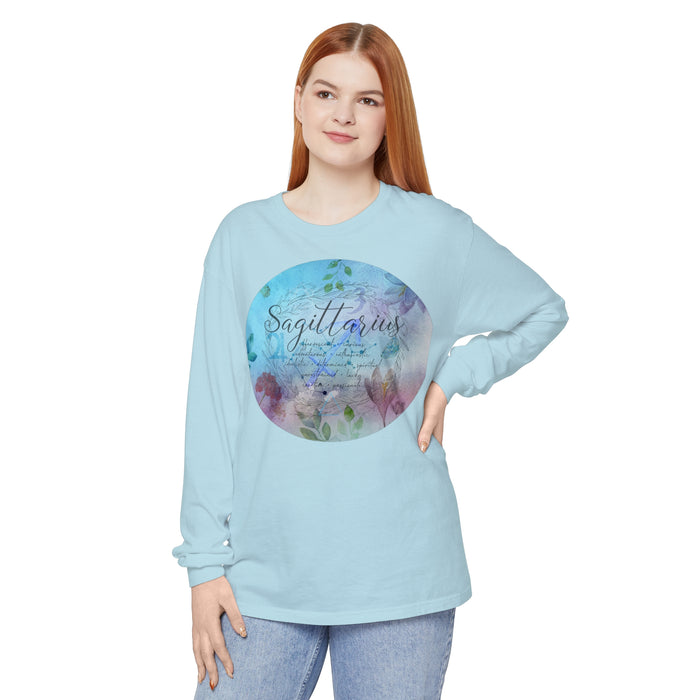 Sagittarius Unisex Garment-dyed Long Sleeve T-Shirt