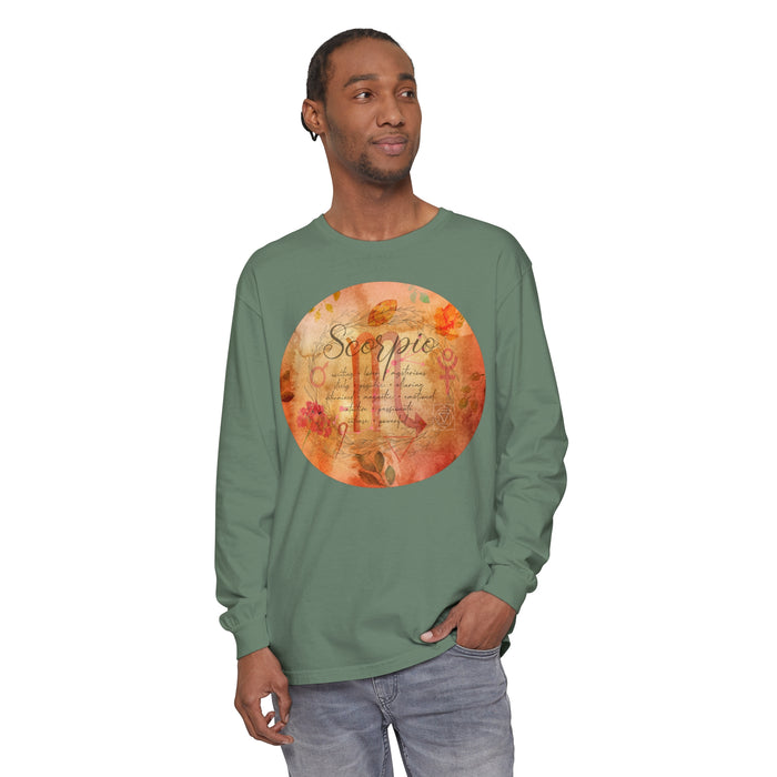 Scorpio Unisex Garment-dyed Long Sleeve T-Shirt