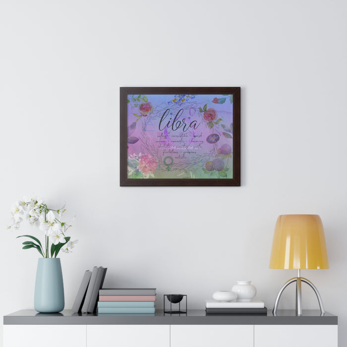 Libra Framed Horizontal Poster
