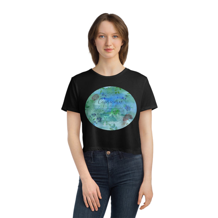 Capricorn Women's Flowy Cropped Tee