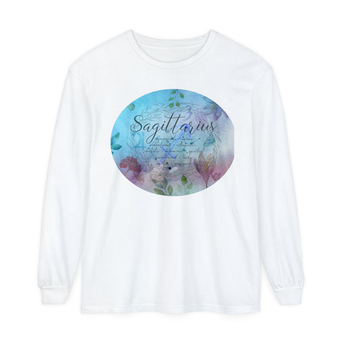 Sagittarius Unisex Garment-dyed Long Sleeve T-Shirt