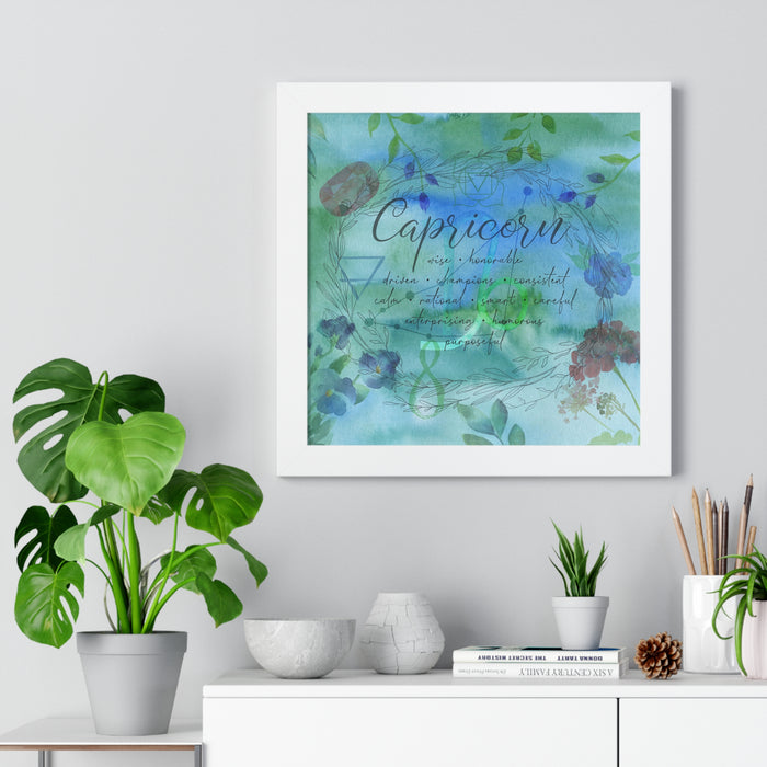 Capricorn Framed Horizontal Poster