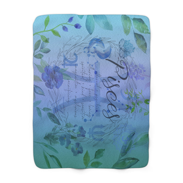 Pisces Sherpa Fleece Blanket