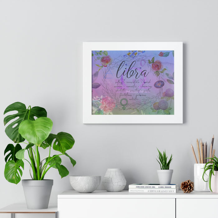 Libra Framed Horizontal Poster