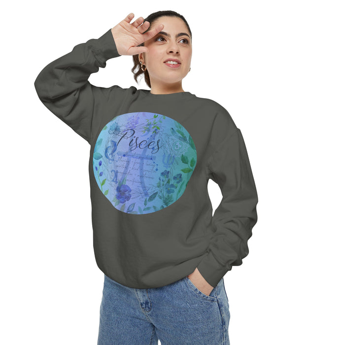 Pisces Unisex Garment-Dyed Sweatshirt