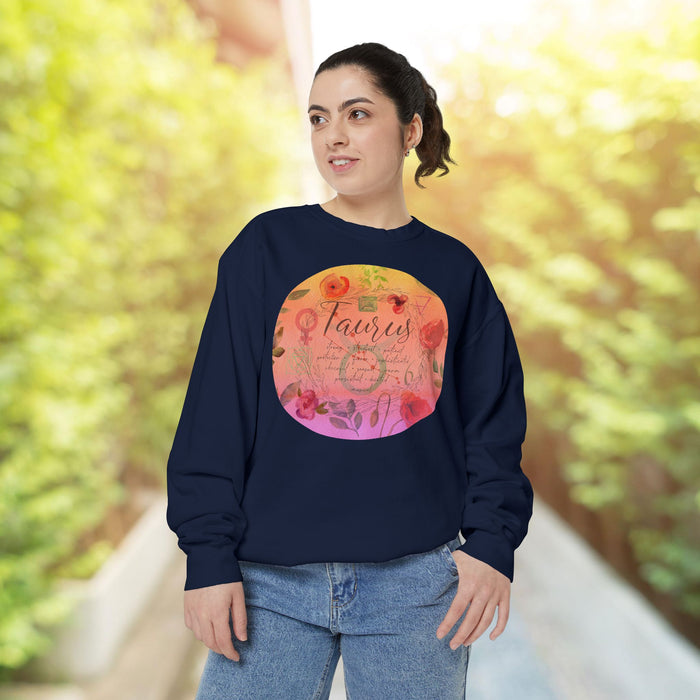Taurus Unisex Garment-Dyed Sweatshirt