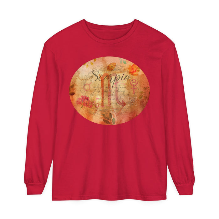 Scorpio Unisex Garment-dyed Long Sleeve T-Shirt