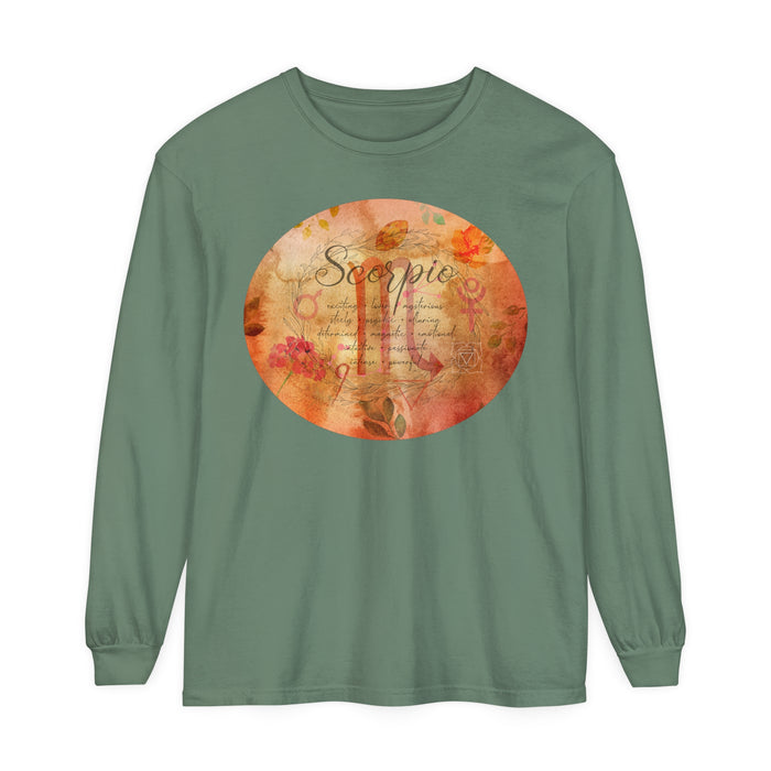 Scorpio Unisex Garment-dyed Long Sleeve T-Shirt