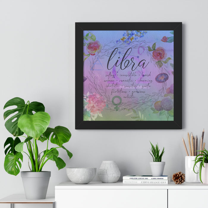 Libra Framed Horizontal Poster