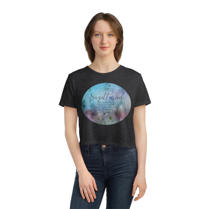 Sagittarius Women's Flowy Cropped Tee