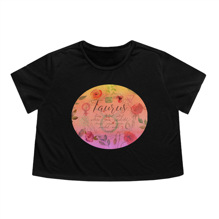 Taurus Women's Flowy Cropped Tee