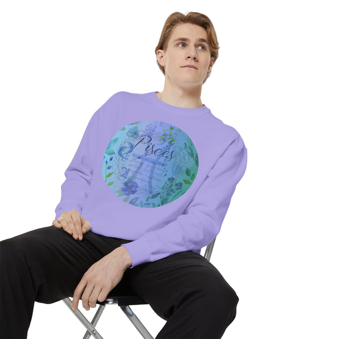 Pisces Unisex Garment-Dyed Sweatshirt