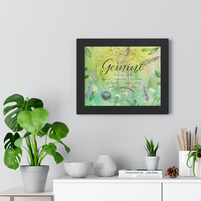 Gemini Framed Horizontal Poster