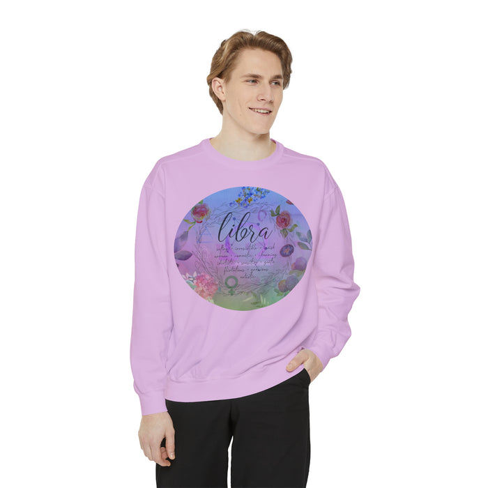 Libra Unisex Garment-Dyed Sweatshirt