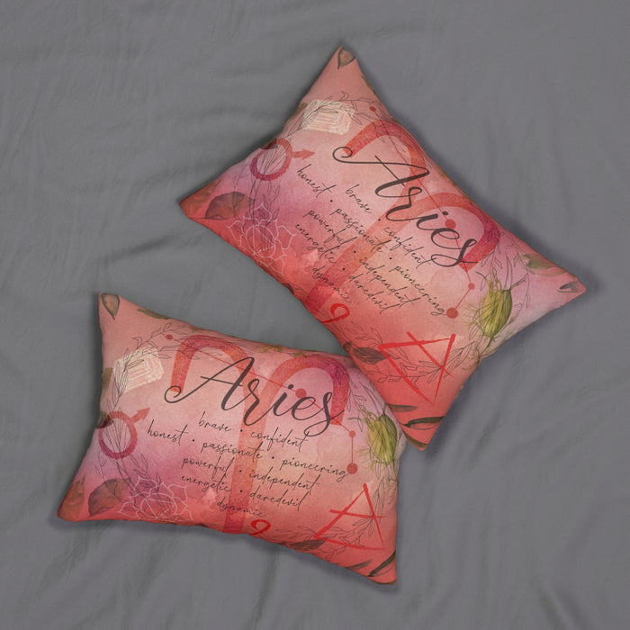 Aries Spun Polyester Lumbar Pillow