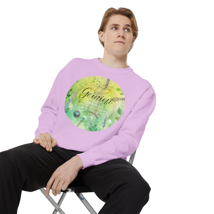 Gemini Unisex Garment-Dyed Sweatshirt