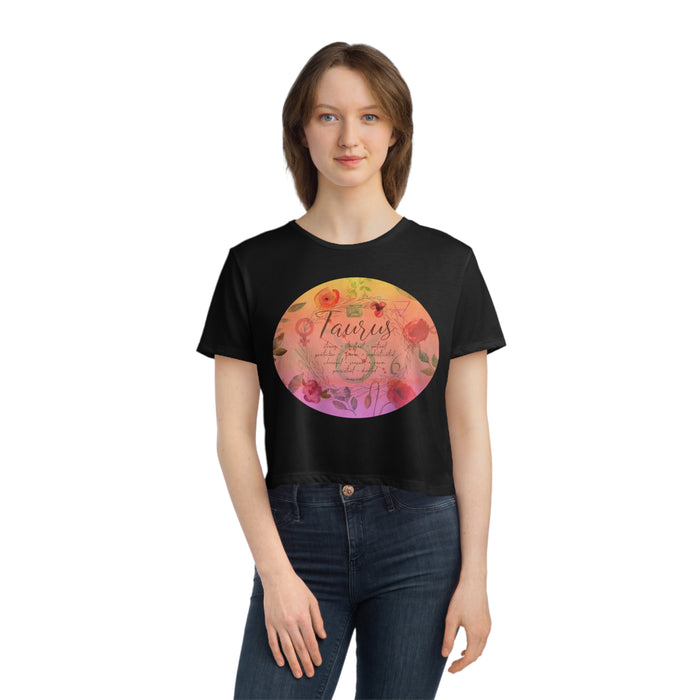 Taurus Women's Flowy Cropped Tee