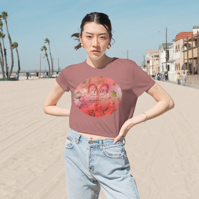 Aries Women's Flowy Cropped Tee