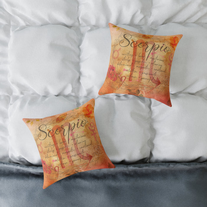 Scorpio Square Poly Canvas Pillow