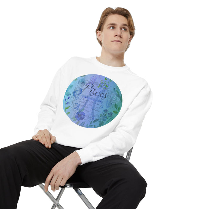 Pisces Unisex Garment-Dyed Sweatshirt