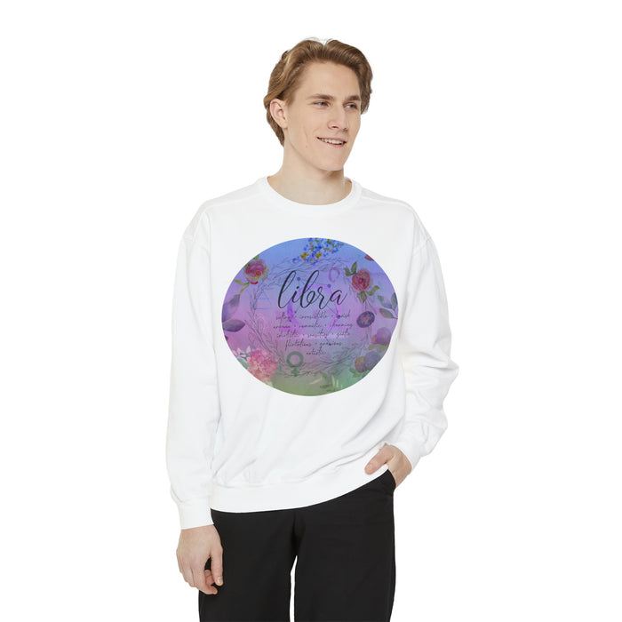 Libra Unisex Garment-Dyed Sweatshirt