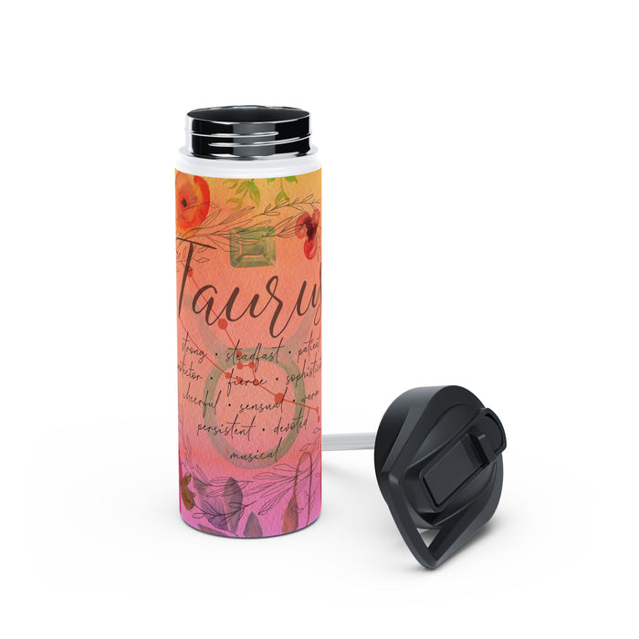 Taurus Stainless Steel Water Bottle, Standard Lid