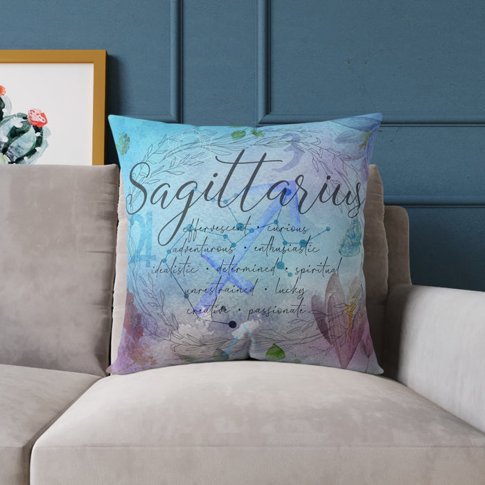 Sagittarius Square Poly Canvas Pillow