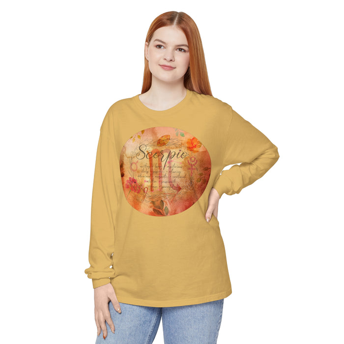 Scorpio Unisex Garment-dyed Long Sleeve T-Shirt