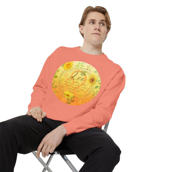 Leo Unisex Garment-Dyed Sweatshirt