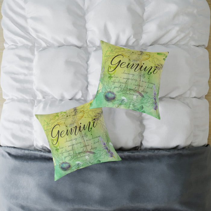 Gemini Square Poly Canvas Pillow