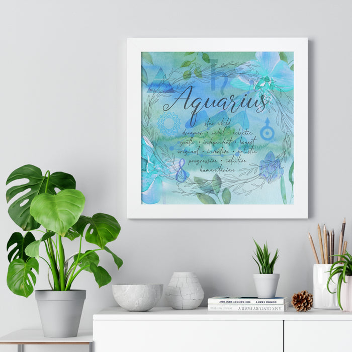 Aquarius Framed Horizontal Poster