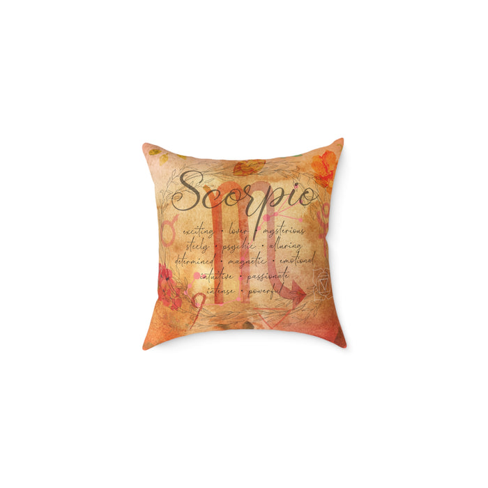 Scorpio Square Poly Canvas Pillow