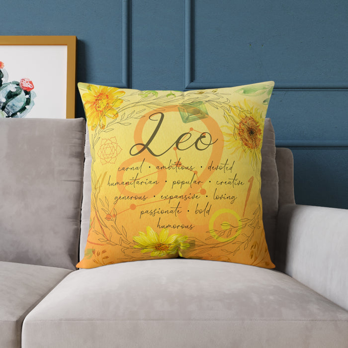Leo Square Poly Canvas Pillow