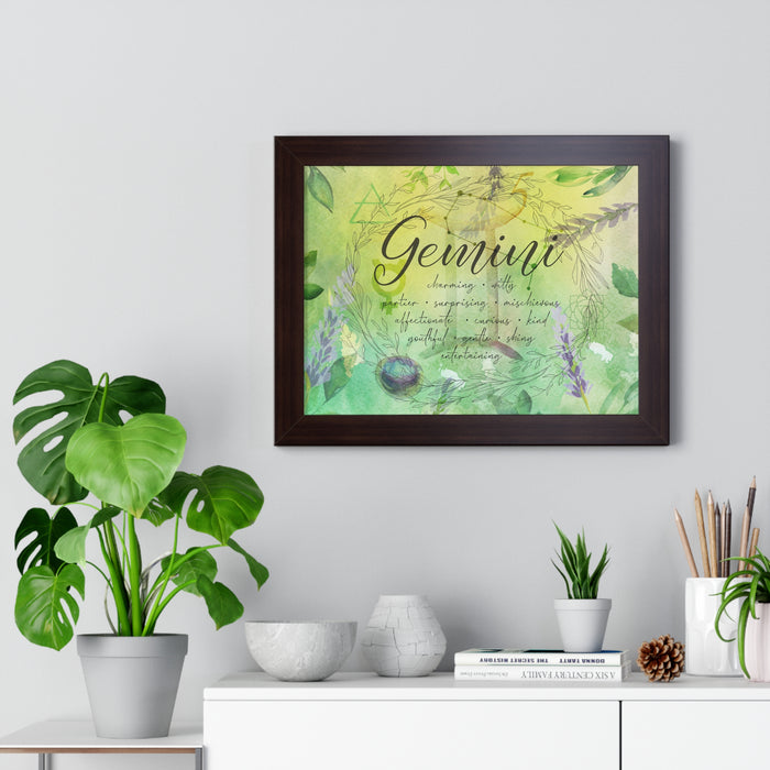 Gemini Framed Horizontal Poster