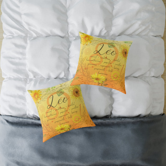 Leo Square Poly Canvas Pillow