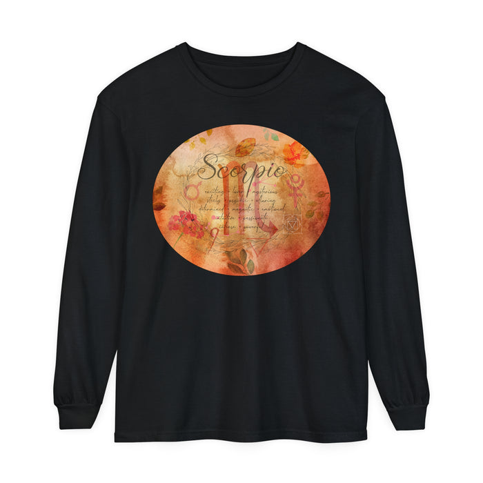 Scorpio Unisex Garment-dyed Long Sleeve T-Shirt