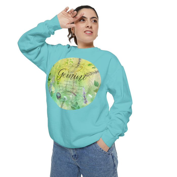 Gemini Unisex Garment-Dyed Sweatshirt