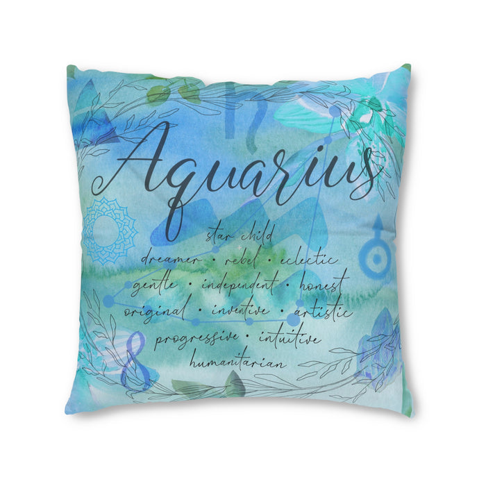Aquarius Tufted Floor Pillow, Square