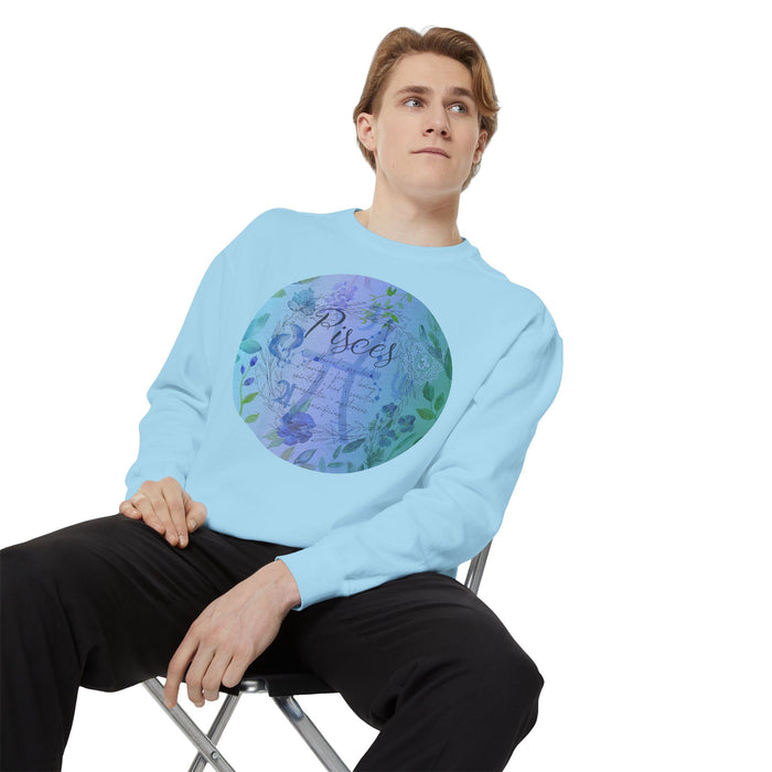 Pisces Unisex Garment-Dyed Sweatshirt