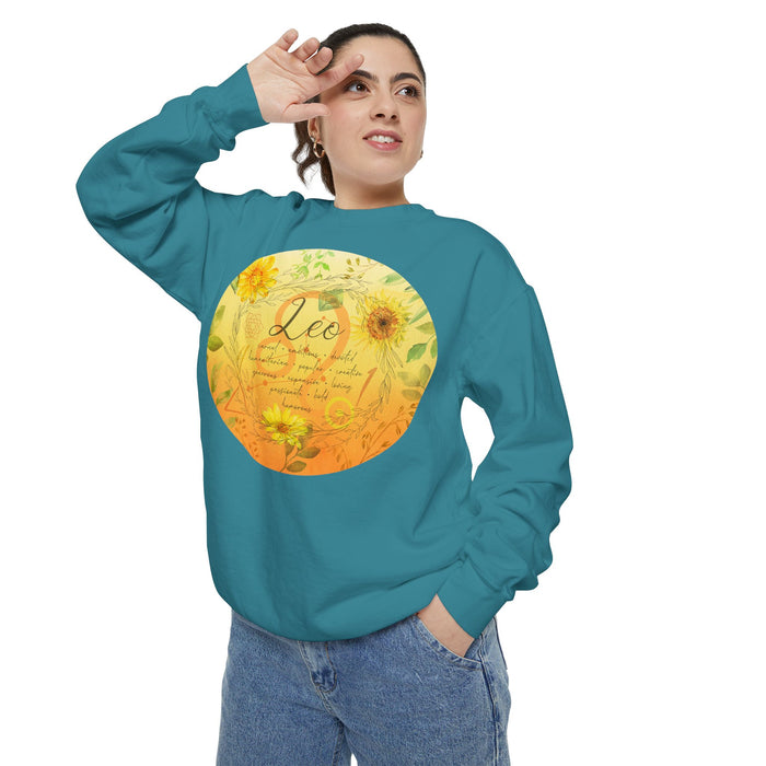 Leo Unisex Garment-Dyed Sweatshirt