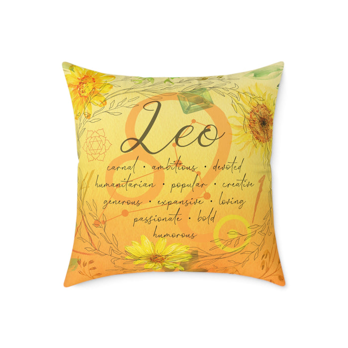Leo Square Poly Canvas Pillow
