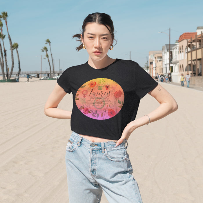 Taurus Women's Flowy Cropped Tee