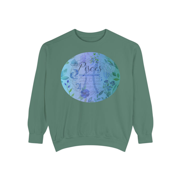 Pisces Unisex Garment-Dyed Sweatshirt